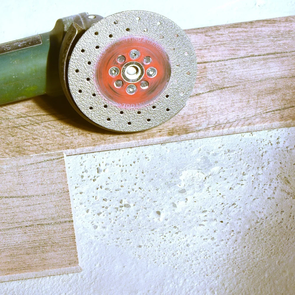 SHDIATOOL 1pc Diamond Cutting & Grinding Disc Sawblade Diamond Wheel Premium Quality M14 Thread Double Sided Vacuum Brazed