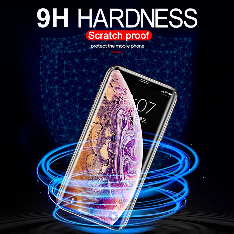 УФ свет полный клей Sceen протектор для iPhone XS MAX XR X 4D 5D 6D 9D жидкость для экрана закаленное стекло для iPhone 7 6 6S 8 Plus XS XR