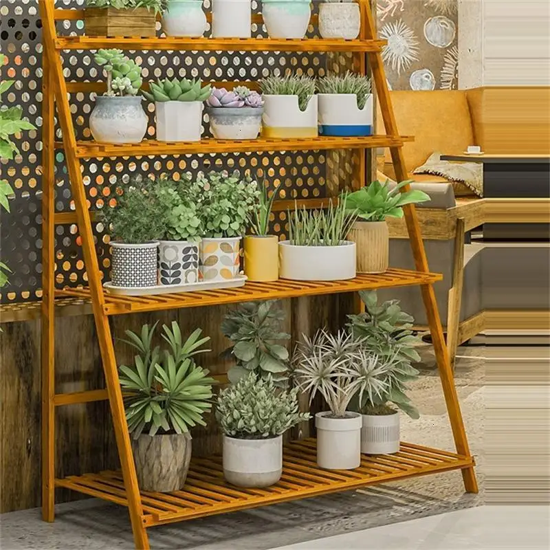 Decorativa Madera Estante Para Plantas Estanteria Jardin Indoor Outdoor Balcony Stojak Na Kwiaty Flower Shelf Plant Stand