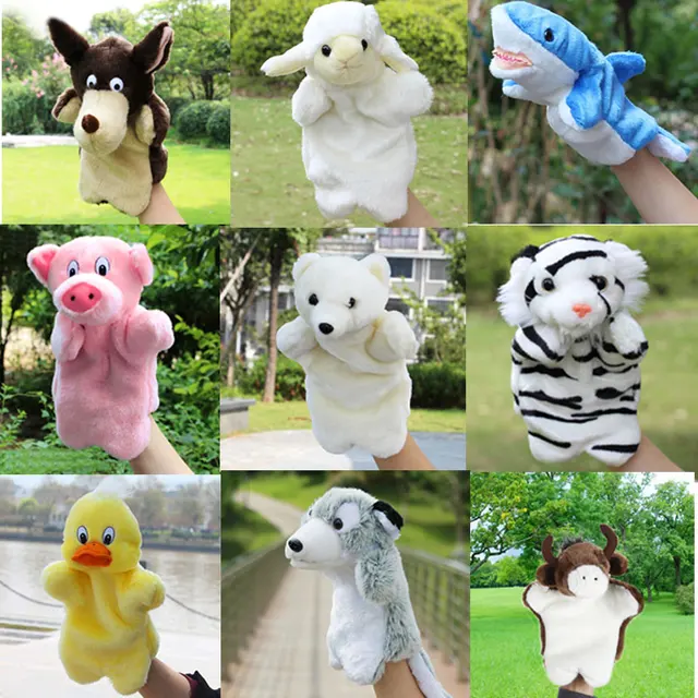 Animal Hand Puppet Cartoon Plush Toys Baby Educational Animal Hand Puppets Pretend Telling Story Doll Toy for Children Kids Gift 1