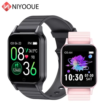

Body Temperature Smart Bracelet T96 Waterproof Bluetooth Camera Music Heart Rate Blood Pressure Watch For IOS Android Bracelet