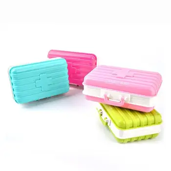 

6 Compartments Tablet Container Travel Suitcase Medicine Case Storage Pill Box Organizer Tablet Dispenser