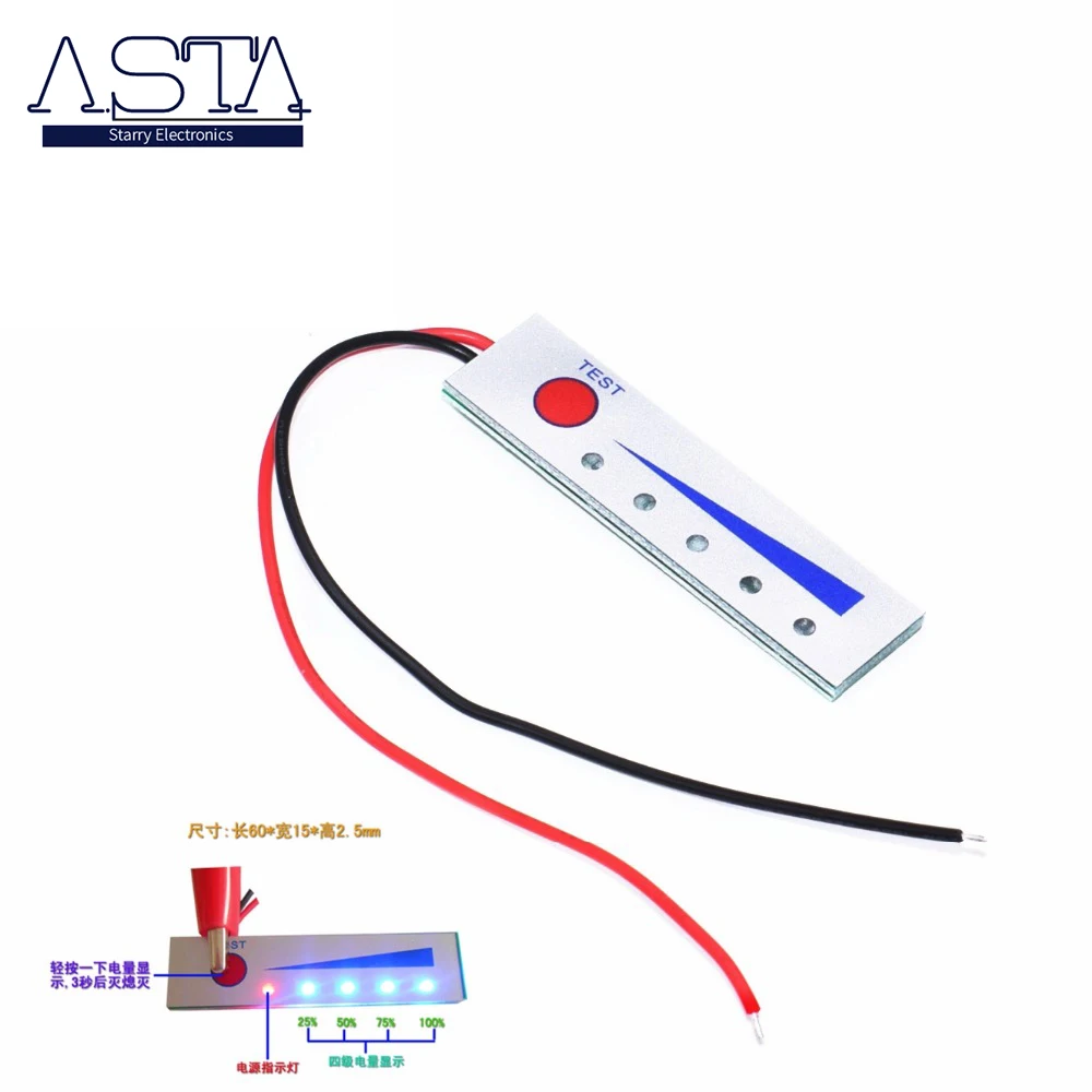 

Waterproof 2S 3S 4S Li-ion Lithium Battery Capacity Indicator Electricity Power LED Display Board Meter Tester 8.4V 12.6V 16.8V