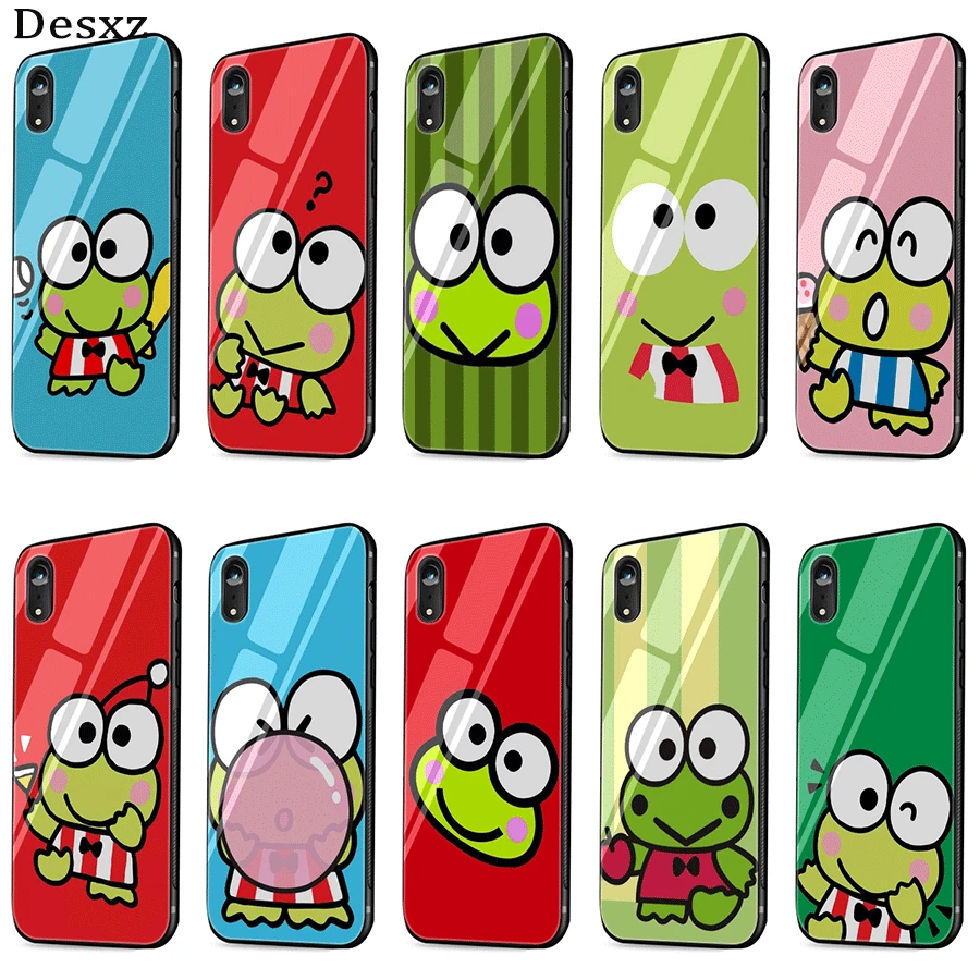 Стеклянный чехол для iPhone 5 5S SE мобильного телефона 6 6s 7 8 Plus XR X XS Max Cover Frog | Мобильные