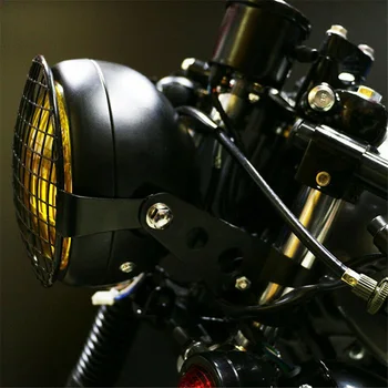 

Universal 7inch Motorcycle Headlight Lamps Mesh Grille Cover Protector Square