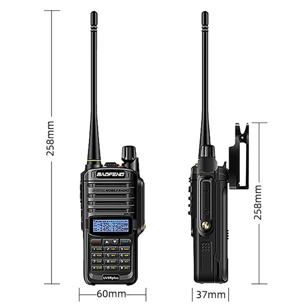 2 шт. baofeng UV-9R plus Водонепроницаемая портативная рация Высокая мощность двухстороннее радио VHF UHF портативная рация uv9R plus
