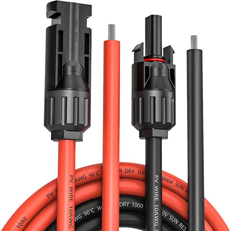 

Kohree 10 AWG MC4 Solar Panel Extension Cable 20 Feet Wire with Weatherproof MC4 Female and Male Connector Adapter Kit