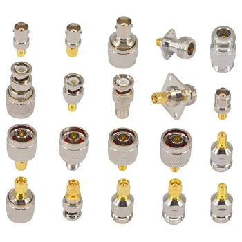 

SMA to N BNC TNC F-Type Connector Kit N to SMA BNC to SMA TNC to SMA RF Adapter 20 Pcs