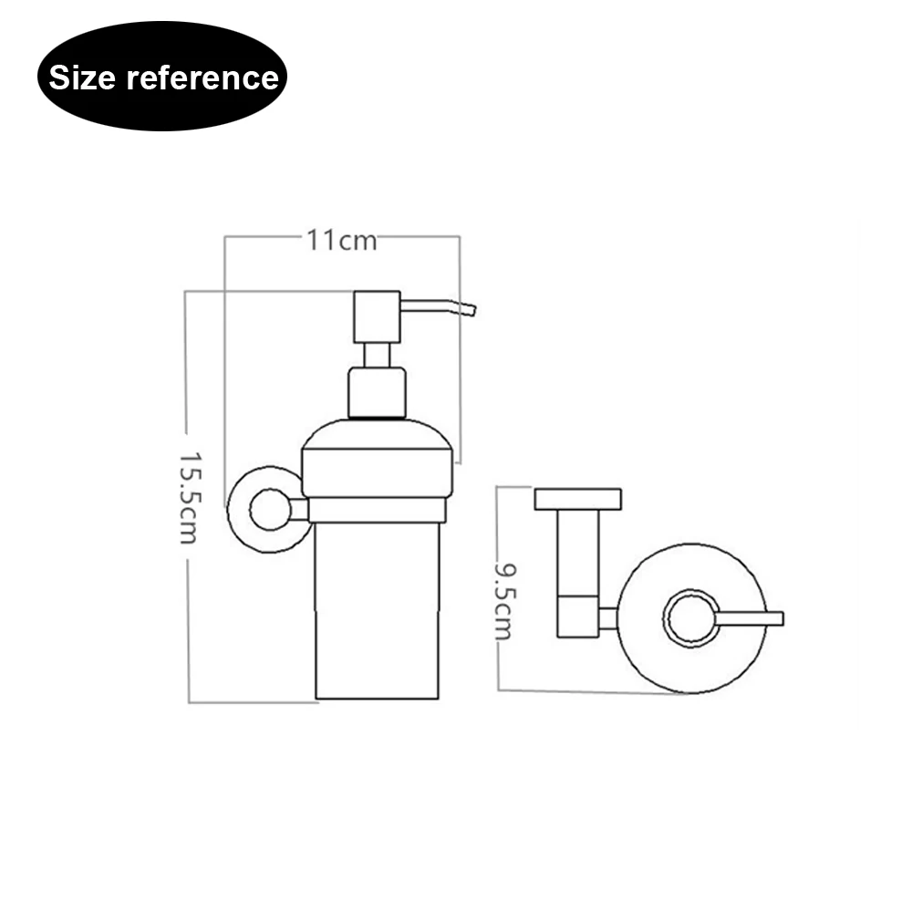Bathroom Wall-Mounted Round Soap Dispenser Hotel Bathroom Manual Liquid Bottle, Including Shower Gel Bottle And Soap Dispenser