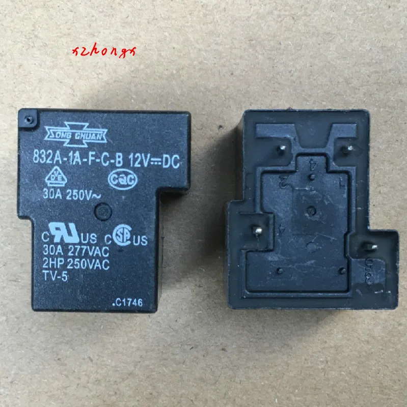 

Relay 832A-1A-F-C-B 12VDC songchuan 12V 4 pin set normally open