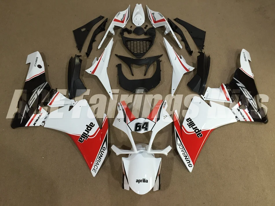 New Complete Motorcycle Fairing Kit Fit For Aprilia RSV4 1000 2010 2011 2012 2013 2014 2015 ABS Injection Plastic hot red white |
