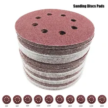80pcs High Quality Sanding Discs 125mm Abrasive Sand Paper Sanding Disc with Grits  Hook & Loop Backer Plate