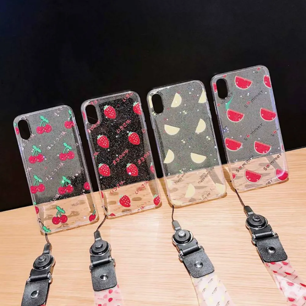 

Jewelled Powder Fruit Phone Case For Huawei P20 Lite P30 Coque Mate 10 20 Pro Capa P10 Plus Glitter Case Nova 4 3 3E 3i 2S Cover