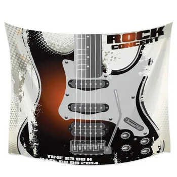 

Rock Music Guitar Tapestries Wall Decor Tapestry Wall Art Curtain Throw Towel Sheet Hypoallergenic Furniture Yoga Mat