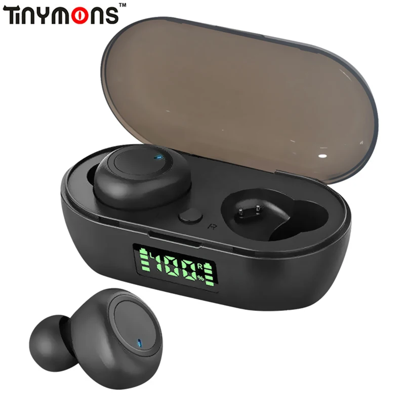 TWS Bluetooth Earphone in ear HiFi Stereo Wireless Earbuds Battery Display Charging Box With Mic Call 5 0 For iPhone Android