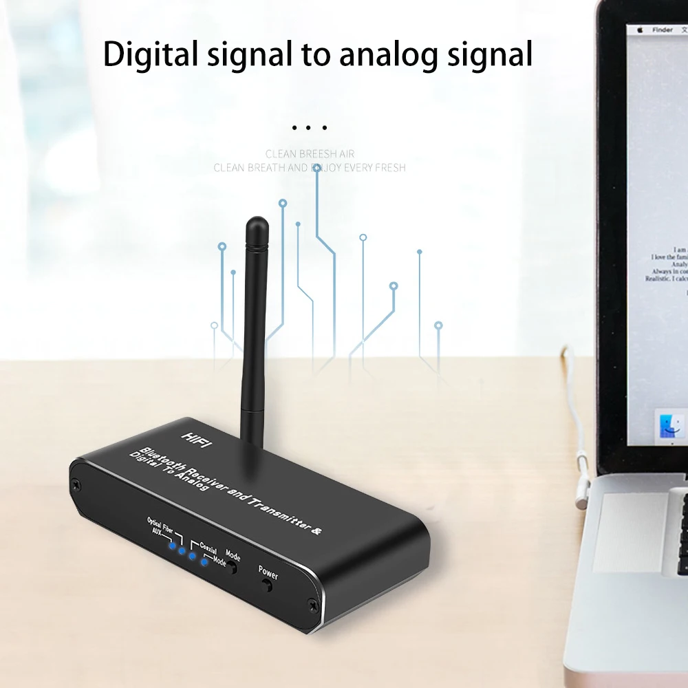 HIFI Digital To Analog Audio Converter Wireless Adapter Bluetooth 5.0