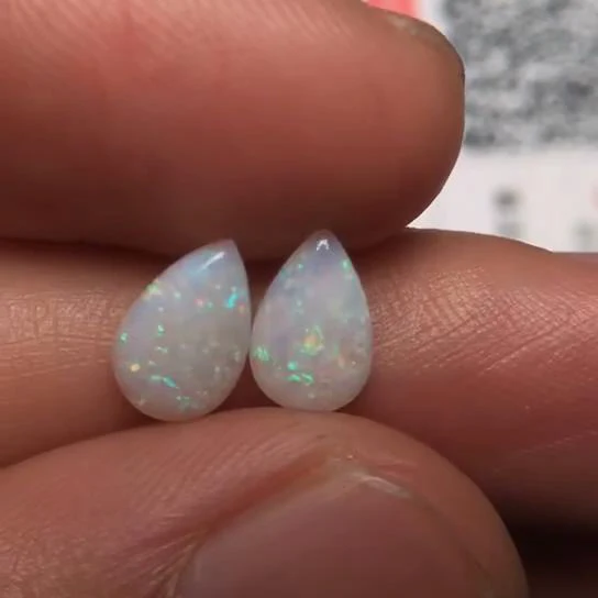 A1224 австралийского происхождения 1.285ct капли воды натуральные опалы свободные драгоценные камни бусины для изготовления ювелирных изделий Изготовление сережек
