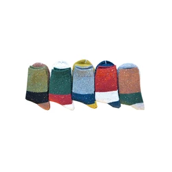 Vintage Mixed Color Wool Custom Pattern Thick Winter Unisex Winter Socks