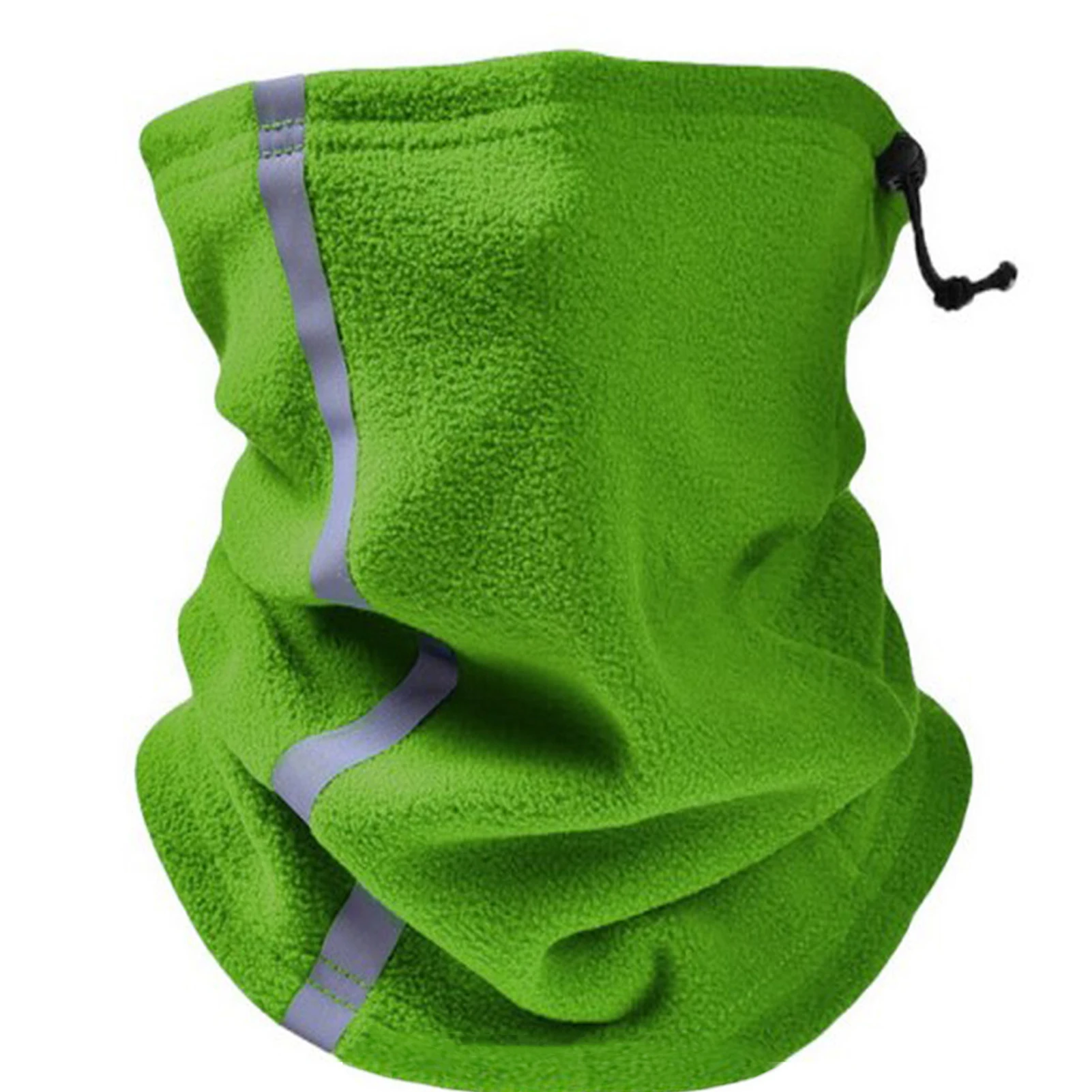 Adjustable Fleece Neck Gaiter Warmer Reflective Safety Face Cover D1R2 
