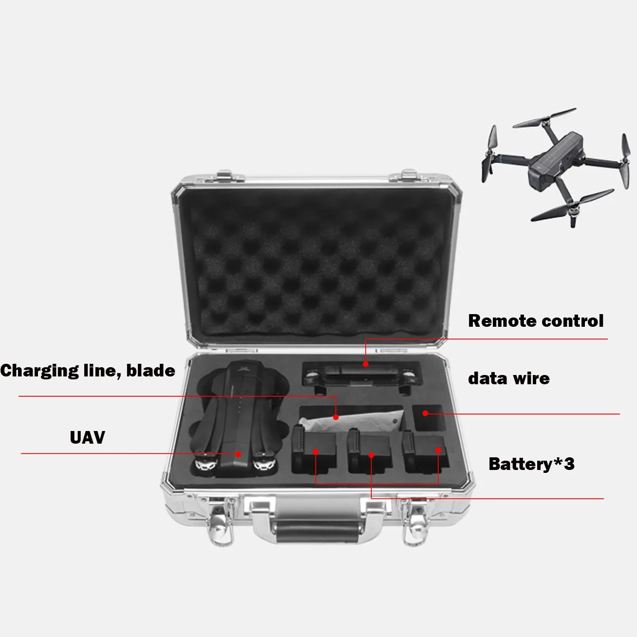 Ouhaobin для SJRC F11 5G WiFi RC Drone сумки Алюминиевый жесткий дорожный защитный чехол для квадрокоптера чехол для переноски 1224#2