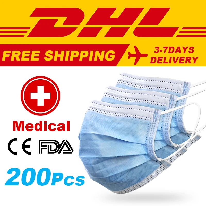 

DHL FREE SHIPPING Elastic Earloop Disposable Medical Surgical Face Mouth Masks Sterile Face Masks Drop Shipping CE Drop Shipping