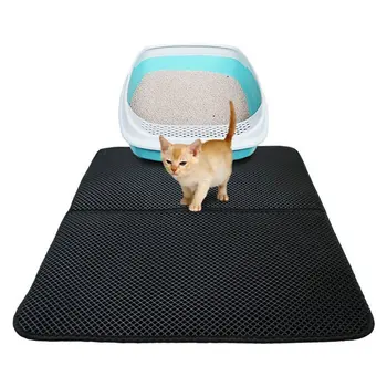 

Pets Cat Litter Mat Waterproof Double Layer EVA Litter Cat Trapping Pets Mat Pad Bottom Non-slip Cat Supplies