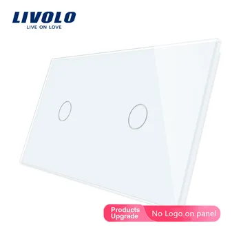 

Livolo Luxury White Pearl Crystal Glass, 151mm*80mm, EU standard, Double Glass Panel for Wall Switch, VL-C7-C1/C1-11