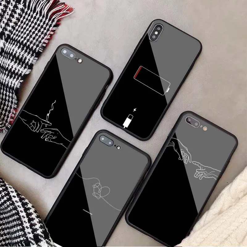 Чехол из закаленного стекла для iPhone 11 12 Pro XR X XS MAX 8 7 6 5 Plus | Мобильные телефоны и