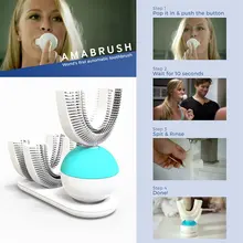 360 градусов автоматическая интеллектуальная упакованная ленивая зубная щетка электрическая быстрая Чистка звуковая отбеливающая перезаряжаемая зубная щетка