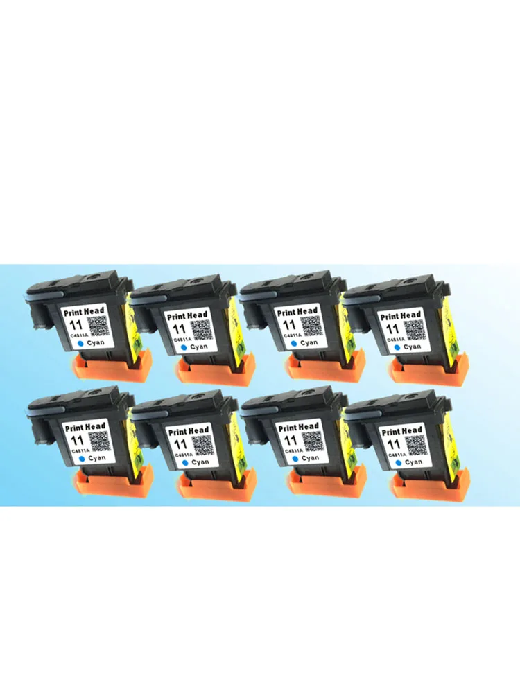 8 шт. Совместимость для hp11 cyan для 11 C4811A печатающая головка designjet 500 500ps 510 800 800PS печатающая головка