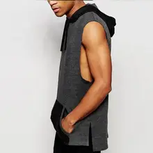 Мужской спортивный жилет в стиле хип-хоп с капюшоном, стиль, модный мужской жилет для фитнеса, Свободный жилет