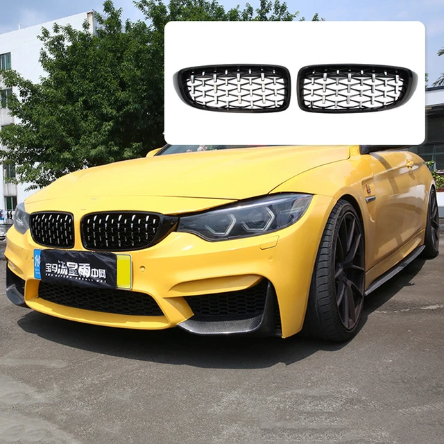 EIN Paar Chrom Diamant Niere Gitter Meteor Stil Front Stoßstange Für BMW 4  Serie F32 F33 F36 F82 F83 M3 m4 14-20 Auto Zubehör - AliExpress