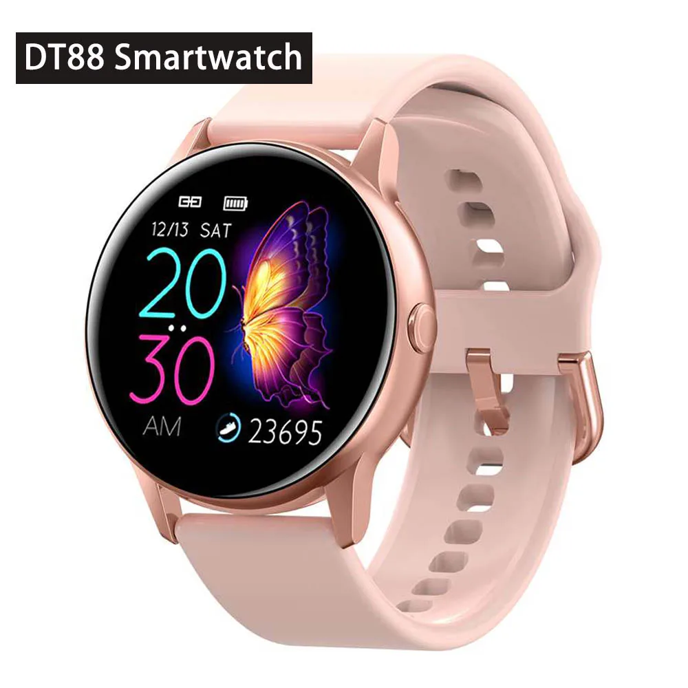 

2019 New DT88 Smartwatch IP68 Waterproof Wearable Device Heart Rate Monitor Sports Smart Watch For Android IOS Long Standby