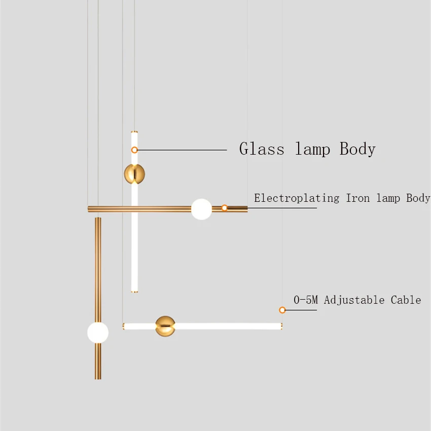 Nordic Orion трубка подвесной светильник s для Гостиная золото Led подвесной светильник Спальня Кухня дома индустриальный Лофт Декор Светильник настенные светильники