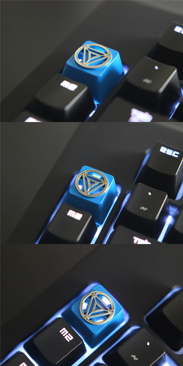 gaming computer keyboard 1pc Zinc Aluminium Alloy Key Cap Mechanical Keyboard keycap for LOL DOTA 2 OW R4 Height Stereoscopic relief soft keyboard for pc