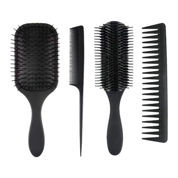 

4Pcs/Set Men Hair Comb Beard Oil Comb Hairdresser Styling Comb Set Hair Combs