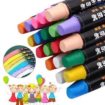 

20Pcs Water Soluble Dustless Drawing Art Colorful Chalk Crayon School Supplies Portable Dustless Water Soluble Stationery