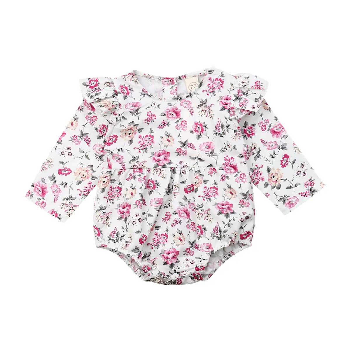 

New Infant Baby Kid Girl Clothes Long Sleeve Floral Romper Jumpsuit Outfits