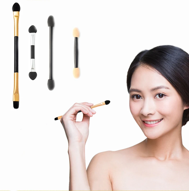 4 шт. черные кисти для макияжа тени век подводка глаз бровей профессиональные