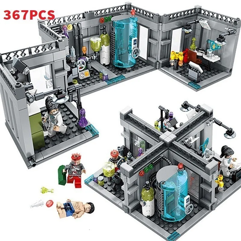 

367PCS City Police Buidling Blocks Biochemical Lab Series Bricks Compatible With Legoings Educational Technic Toys For Kids