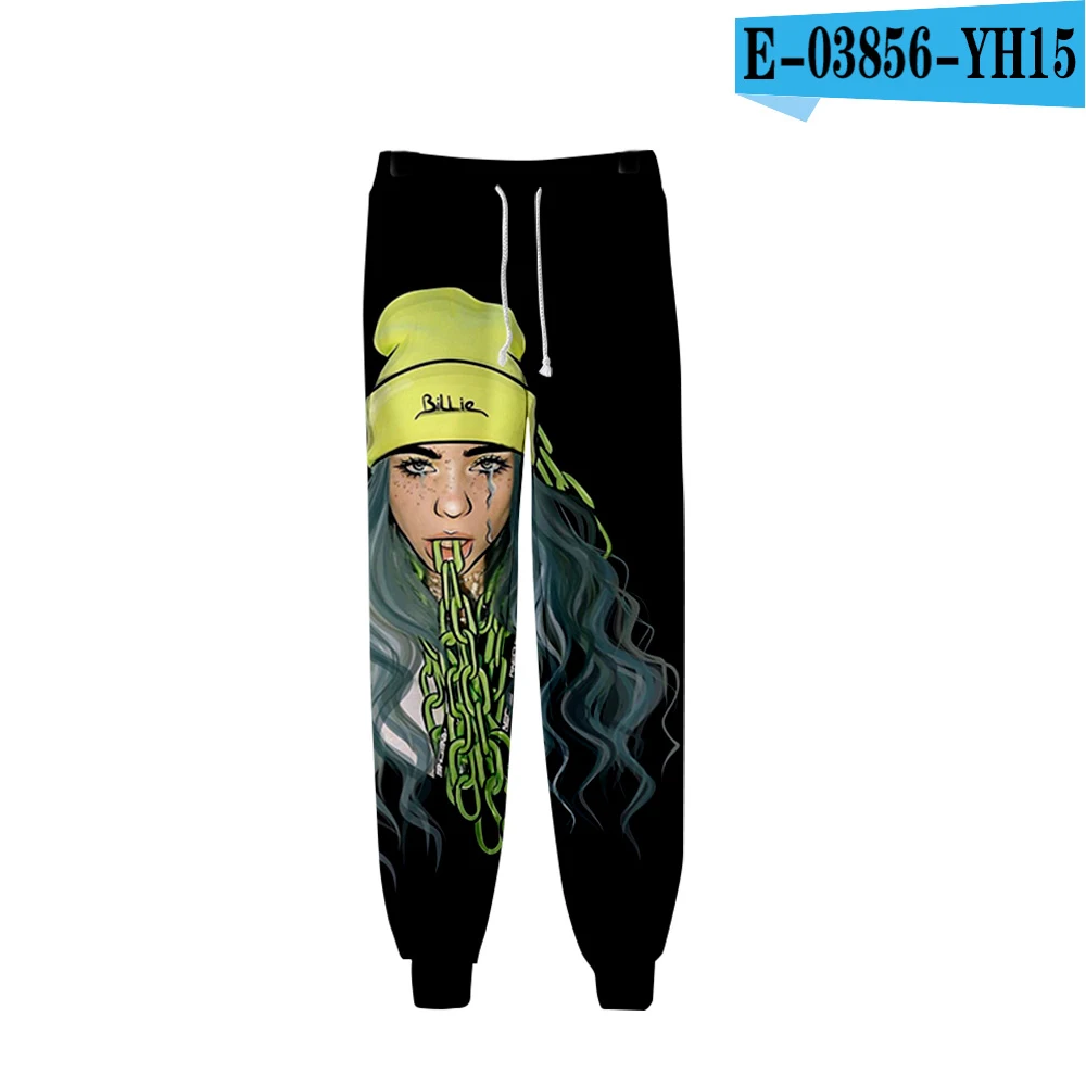 3D Американский поп-певец Billie EIlish, 3D обтягивающие штаны, женские спортивные штаны, 3d принт Billie EIlish, для девочек/мальчиков, осенние модные обтягивающие штаны - Цвет: 3D