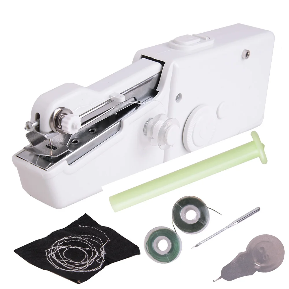 Sewing Machines Set Anpro портативная мини ручная швейная машина бытовой беспроводной электрический набор для рукоделия для быстрого ремонта DIY швейная машинка - Цвет: Sewing Machines Set