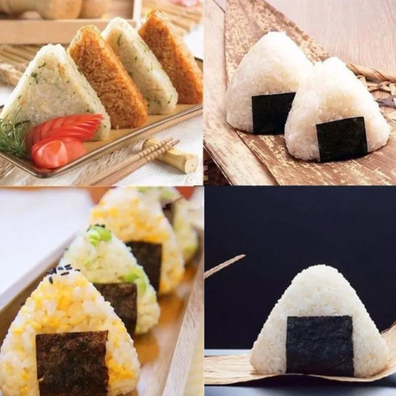 2 шт., практичная форма для суши Onigiri, пресс для еды, треугольная форма, рисовый шар, производитель, прозрачный инструмент DIY, кухонный бенто, украшение