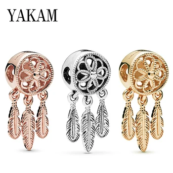 

Dream Catcher Pendant Fit Original Pan Charm Bracelet Dreamcatcher Beads Charms Pulseras for Women Jewelry Making DIY Bangle