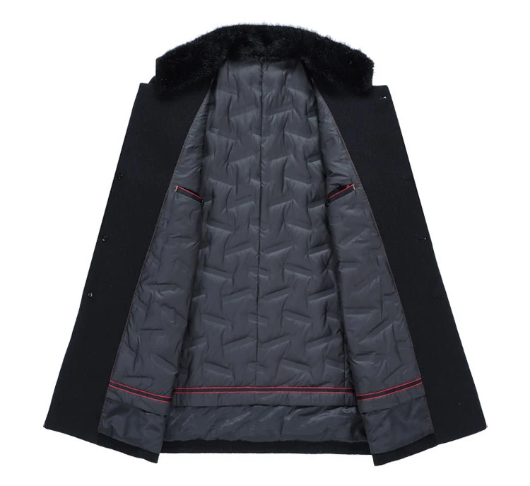 Пуховый наполнитель из натурального меха Manteau Hiver Homme