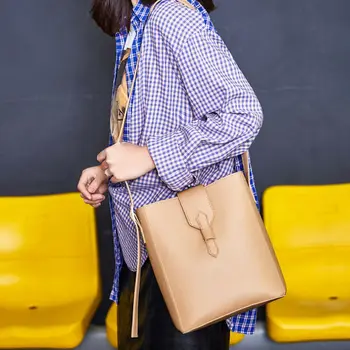 

Women's fashion shoulder bag trend simple PU leather solid color handbag handbag