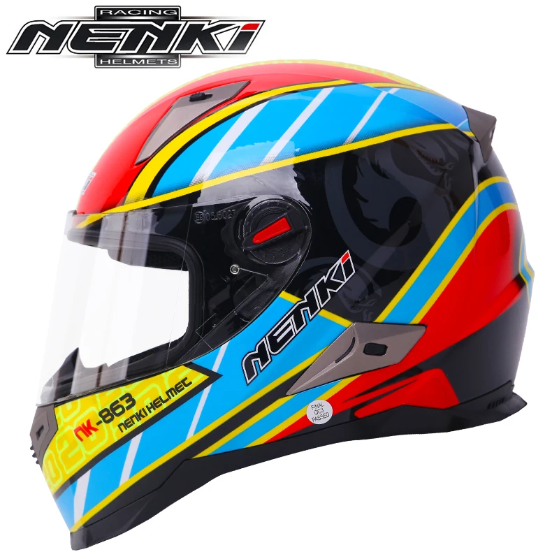 Original Men's Motorcycle Helmet Full Face Motorcycle Helmet Riding ABS Material Motocross Moto ece Certification Hull Moto - Цвет: 863-02