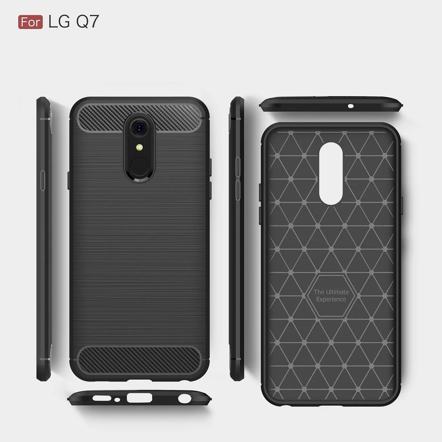 Для LG Q7+ Q7 Plus чехол из углеродного волокна LG Q7 силиконовый мягкий ТПУ чехол LMQ610NM LMQ610NA Q610TA высокое качество анти-падение бампер Funda
