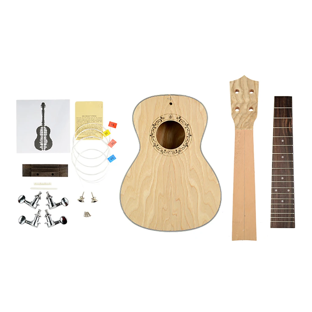 Ashtree 23 дюймов Гавайские гитары DIY Kit сделать свой собственный Гавайские гитары укулеле для детей студентов друзей подарок