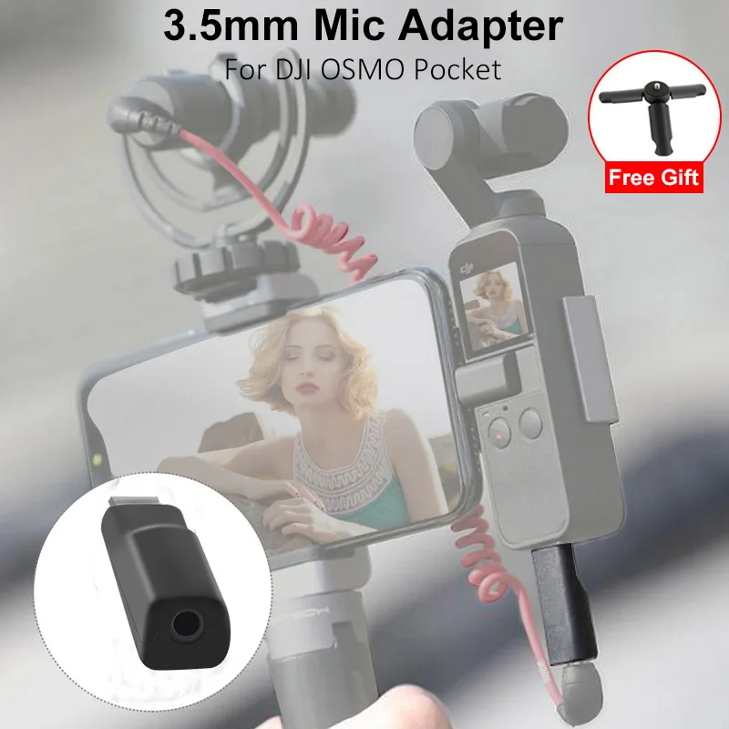 

Optional 3.5mm Mic Adapter PGYTECH Smartphone Mount Cold Shoe Mount 49 LED Portable Microphone For DJI OSMO Pocket Accessories